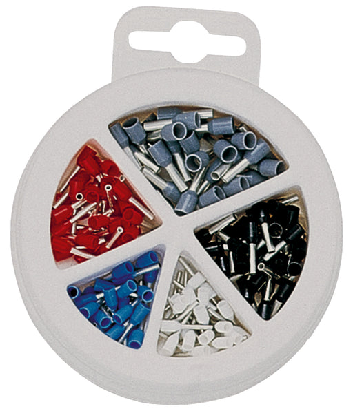 Aderendhülsen mit Isolierung 150stk sortiert | je 30stk 0,5-2,5mm