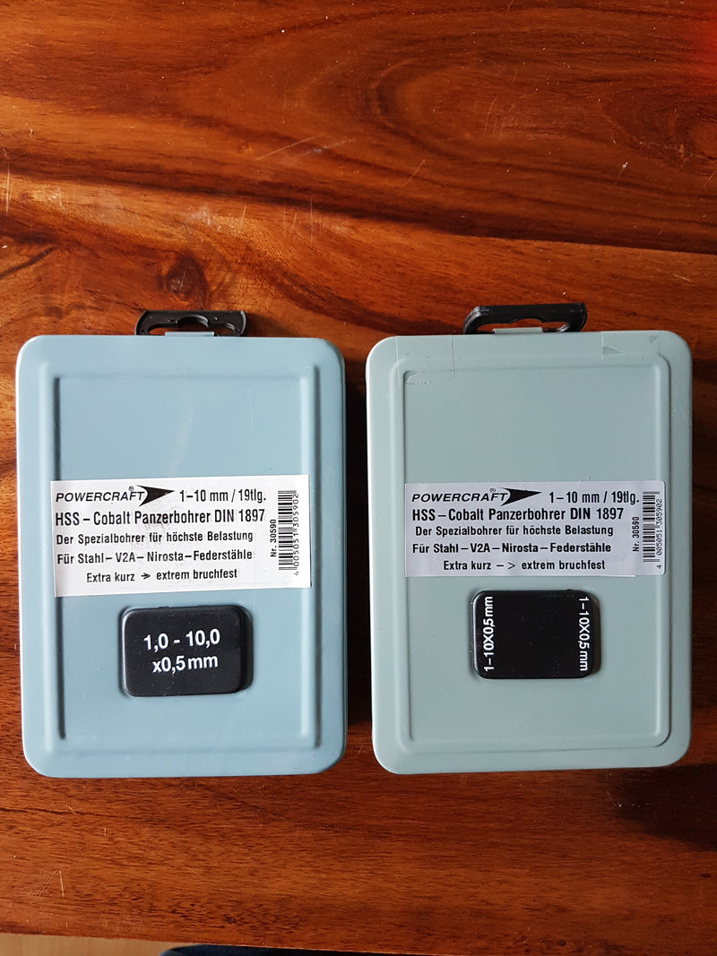 POWERCRAFT HSS-Panzerbohrersatz 1-10mm / 19tlg. DIN 1897