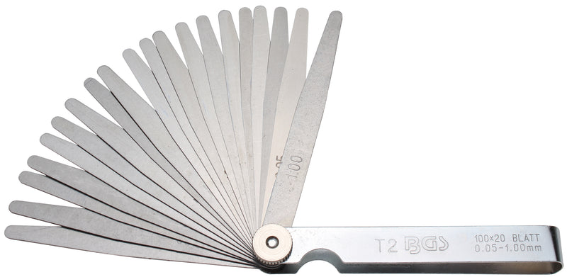 Fühlerlehre 0,05-1mm / 20 Bl.