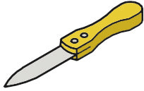 Kittmesser, mit Holzheft – Produktbild