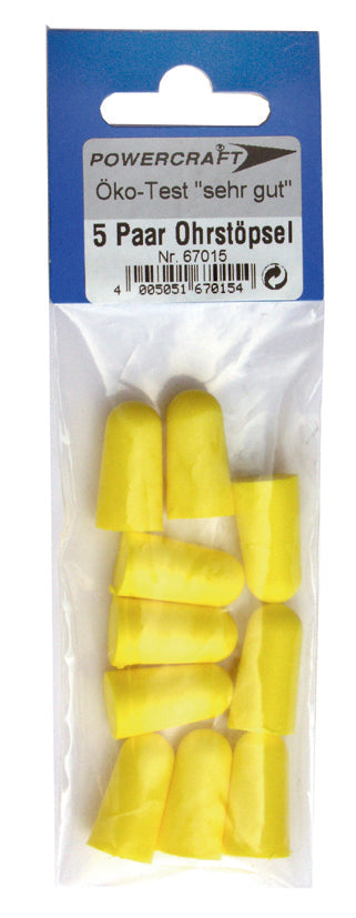 5 Paar Ohrstoepsel, gelb SB – Produktbild