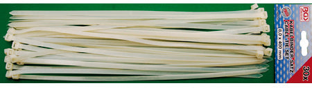 Kabelbinder-Set, 8,0 x 400 mm, 30-tlg. – Produktbild