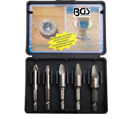 Schrauben-Ausdreher-Set 5-tlg., Gr.1-5 – Produktbild