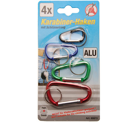 Karabinerhaken-Set 4-teilig – Produktbild