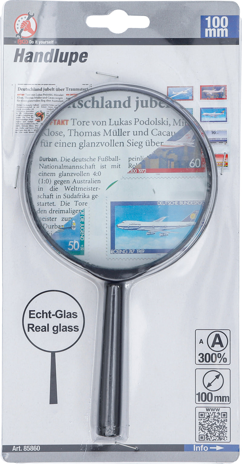Handlupe, 90 mm, 3-fach