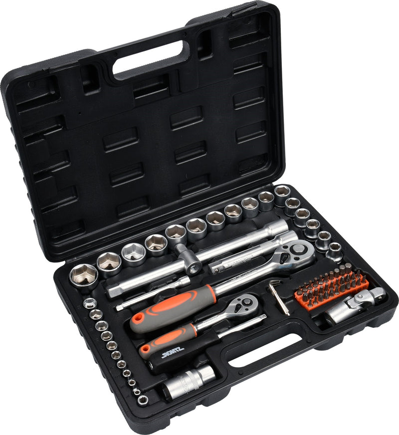 Steckschlüsselsatz 1/2" + 1/4" 72-tlg