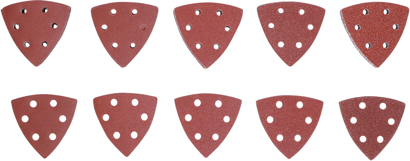 Silberspeer 50 Stück Dreieckschleifpapier mit Klett 95x95 mm