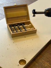 POWERCRAFT Forstner-Bohrersatz in Holzkassette 5tlg. Forstner Silberspeer   