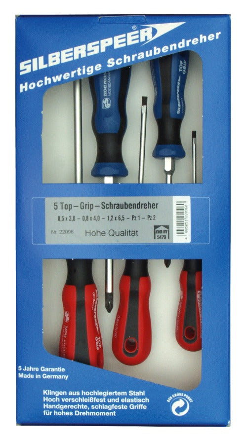SILBERRSPEER Schraubendrehersatz Top-Grip 5-tlg. Schraubendreher Silberspeer   