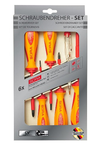 SILBERRSPEER Schraubendrehersatz VDE incl. Spannungsprüfer Schraubendreher Silberspeer   
