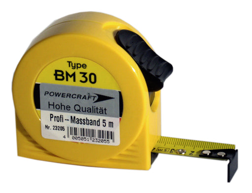 POWERCRAFT Profi-Stahlmaßband 3m / 5m Maßband Silberspeer   