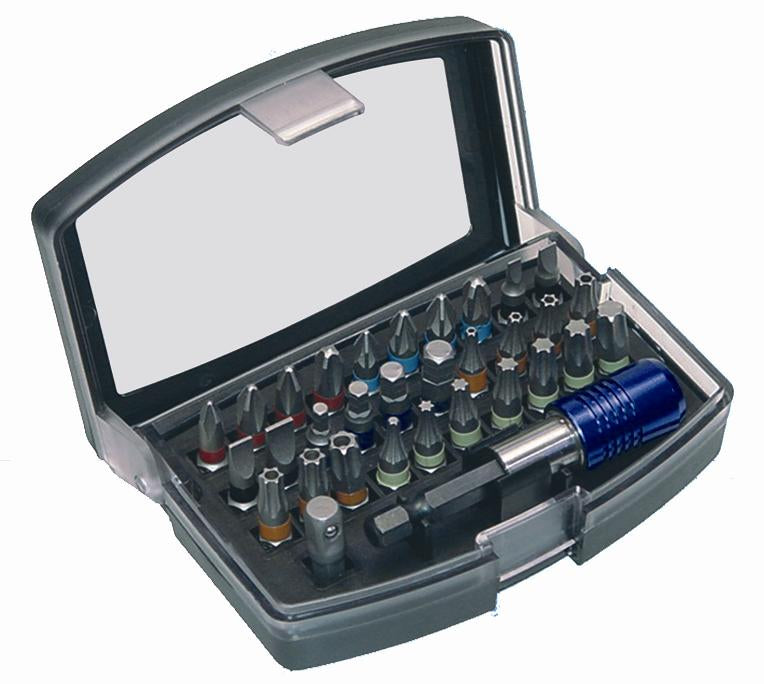 POWERCRAFT Bitsortiment mit Farbringsystem 30+ in Klarsichtbox Bit-Sortiment POWERKRAFT   