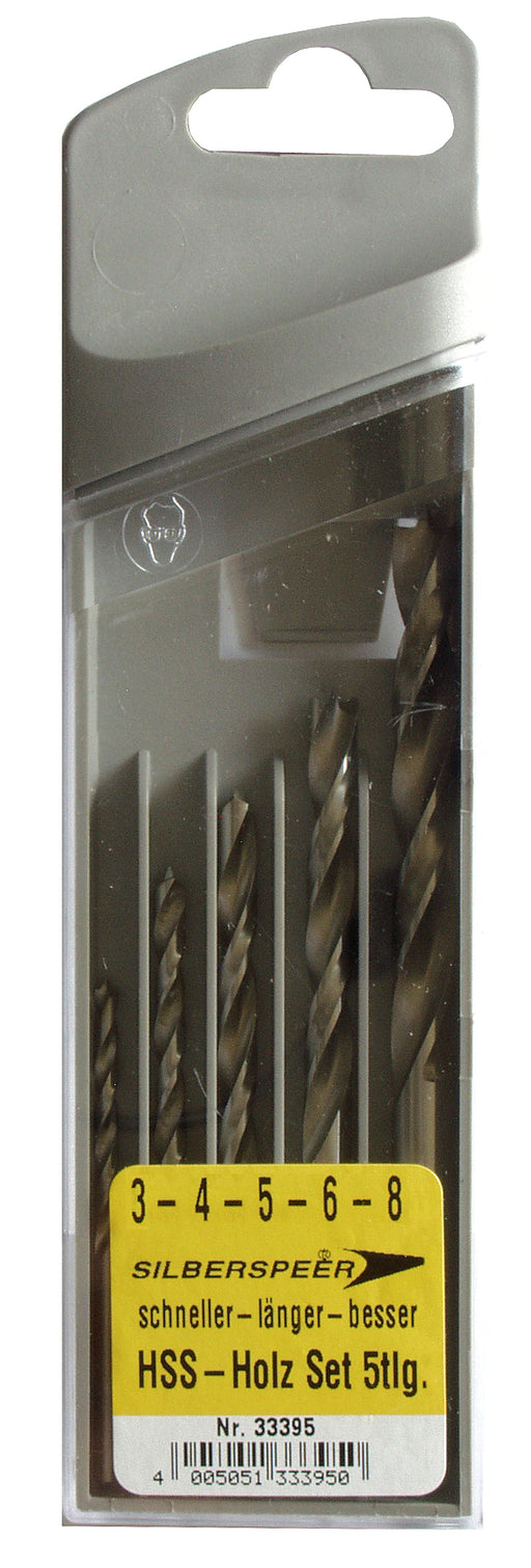 SILBERSPEER Profi-HSS-Holzbohrer 5tlg. Holzbohrer Silberspeer   