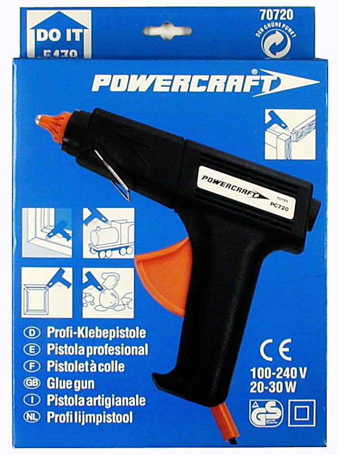 POWERCRAFT Profi-Heiß-Klebepistolen PC 720 mit automatischem Vorschub Klebepistole POWERKRAFT   