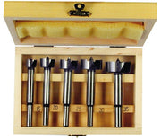 POWERCRAFT Forstner-Bohrersatz in Holzkassette 5tlg. Forstner Silberspeer   
